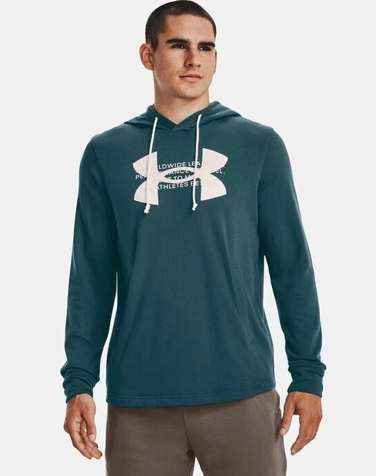 Худи без молнии Under Armour Rival Terry Logo Green