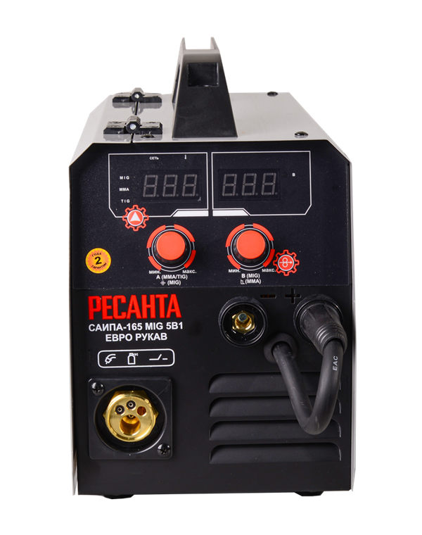 Сварочный полуавтомат РЕСАНТА САИПА-165 Евро рукав (MIG/MAG)