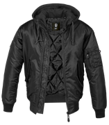Куртка Brandit MA1 Sweat Hooded Black