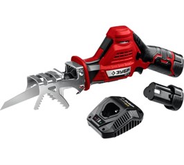 Пила сабельная аккумуляторная ЗУБР 2 АКБ (2 Ач) в коробке СПЛ-125-22 серия МАСТЕР