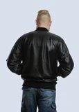 Куртка-бомбер MA-1 LEATHER из натуральной кожи FOERSVERD FS-MA1-BL