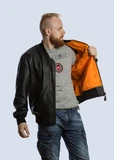 Куртка-бомбер MA-1 LEATHER из натуральной кожи FOERSVERD FS-MA1-BL