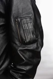Куртка-бомбер MA-1 LEATHER из натуральной кожи FOERSVERD FS-MA1-BL