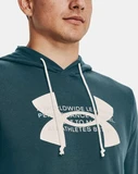 Худи без молнии Rival Terry Logo Green Under Armour 1373382-716