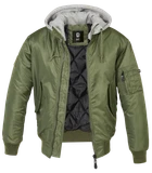 Куртка Brandit MA1 Sweat Hooded Olive-grey